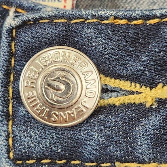 True Religion Jeans Joey SZ 29 Low Rise Y2K Flare Flap Pocket‎ Denim Boot Cut - Picture 5 of 14